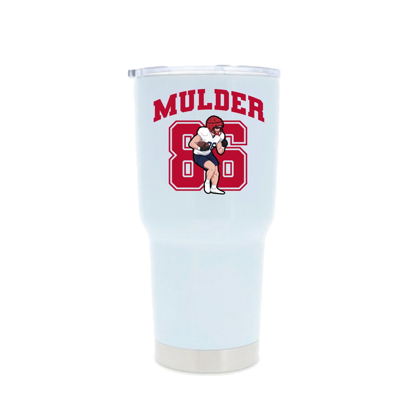 30oz Stainless Steel Tumbler — Number in White