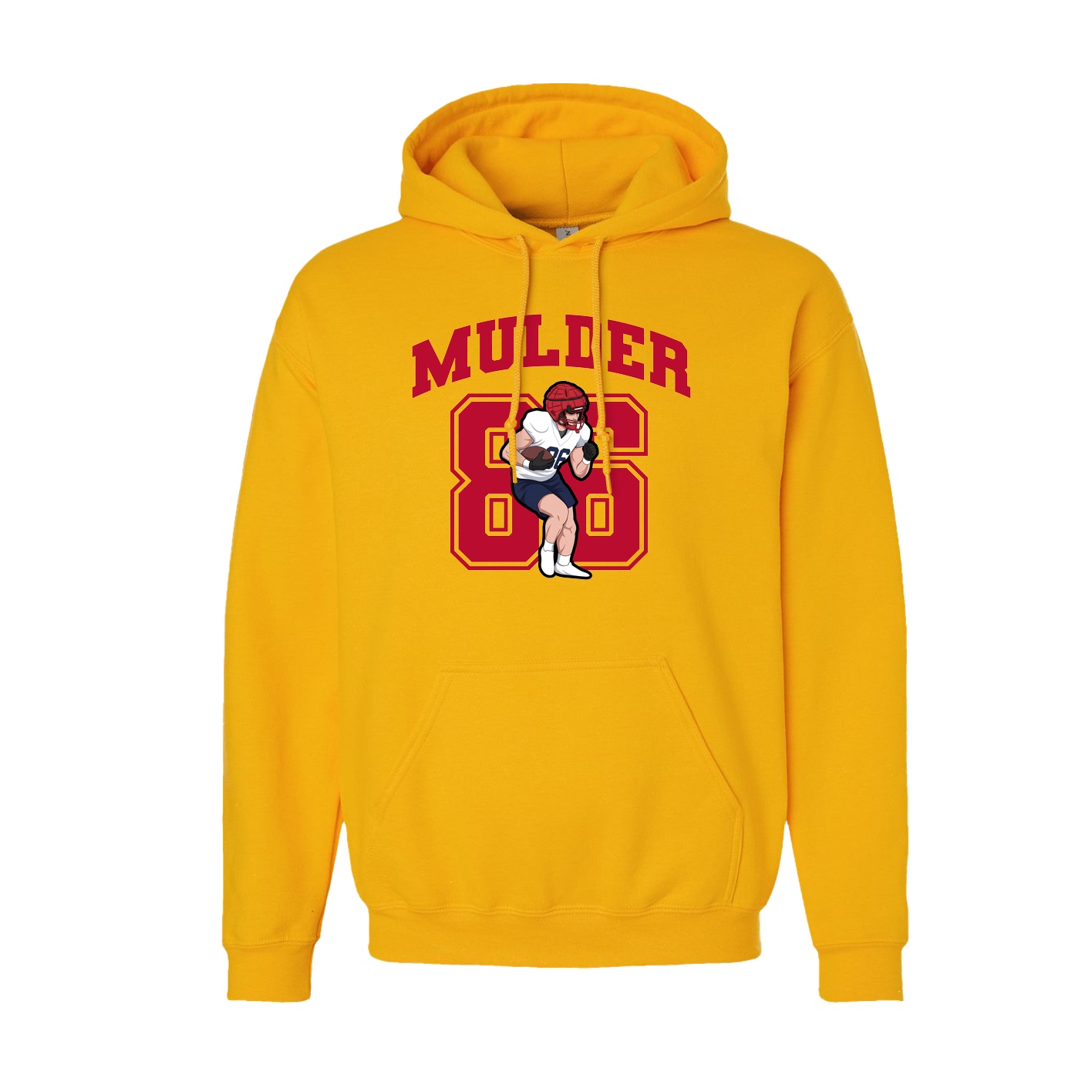 Youth Hoodie — Number in Gold