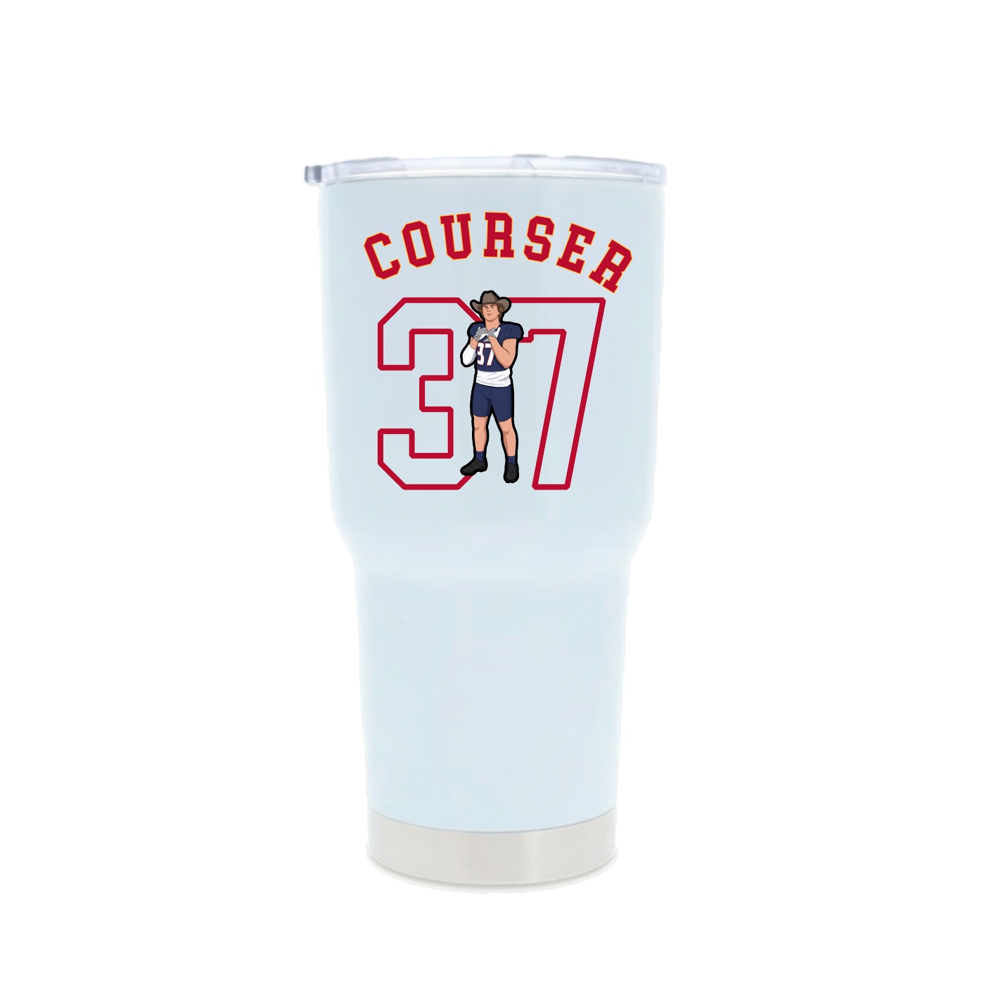 30oz Stainless Steel Tumbler — Shirsey Arch in White