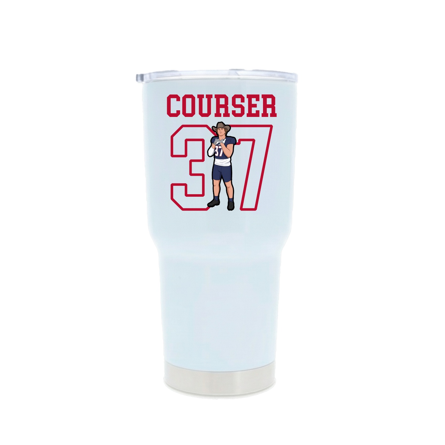 30oz Stainless Steel Tumbler — Shirsey in White