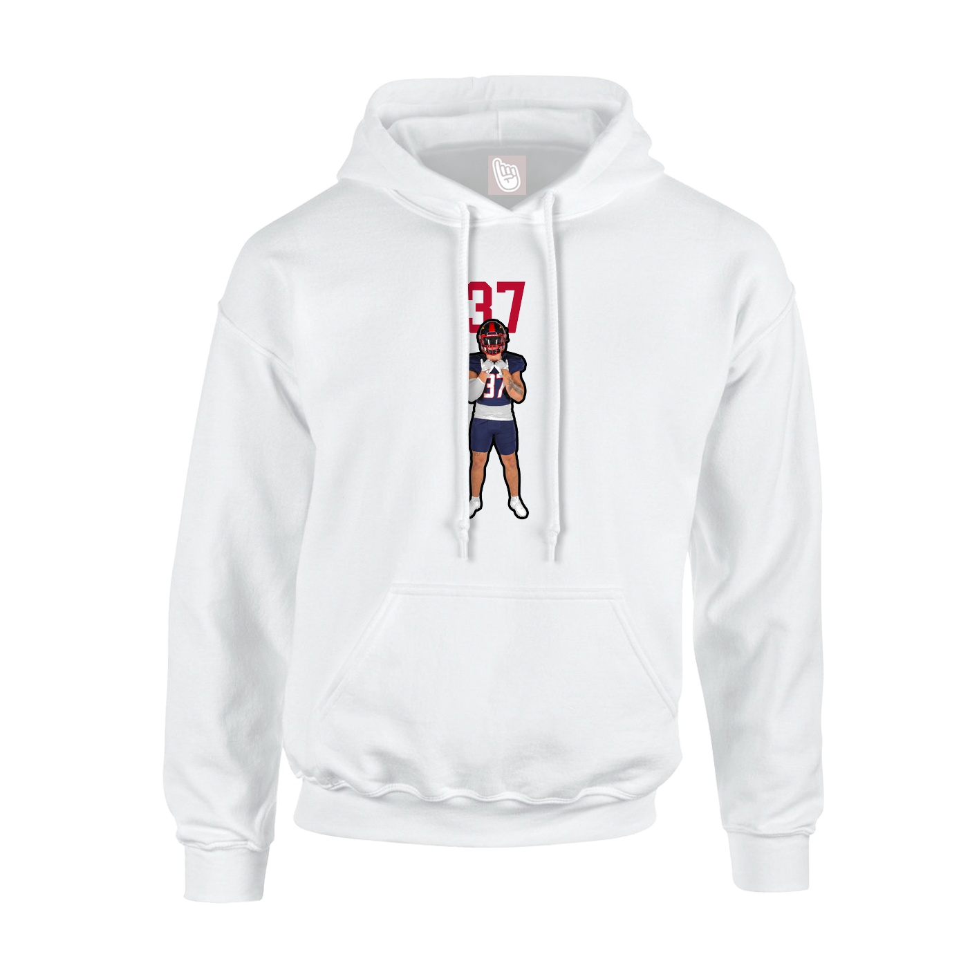 Hoodie — Number Top in White