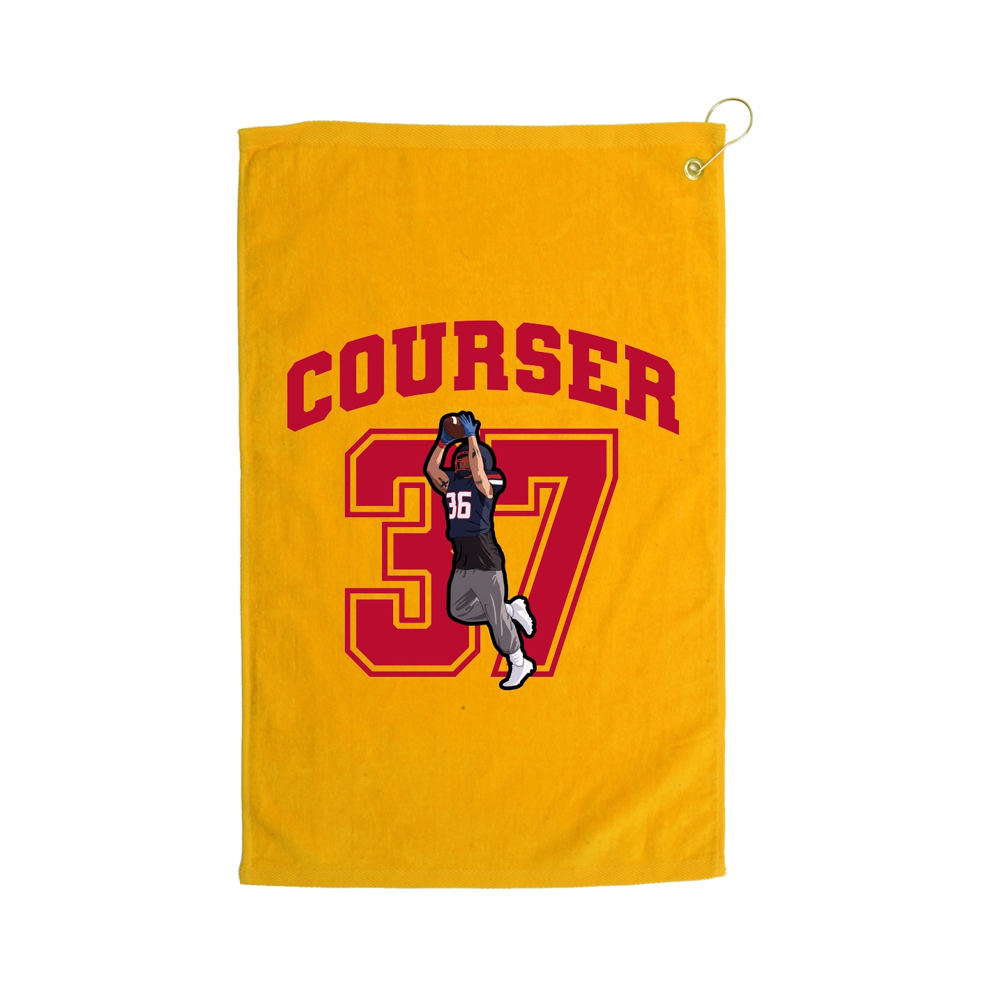 Golf Towel — Number in Gold