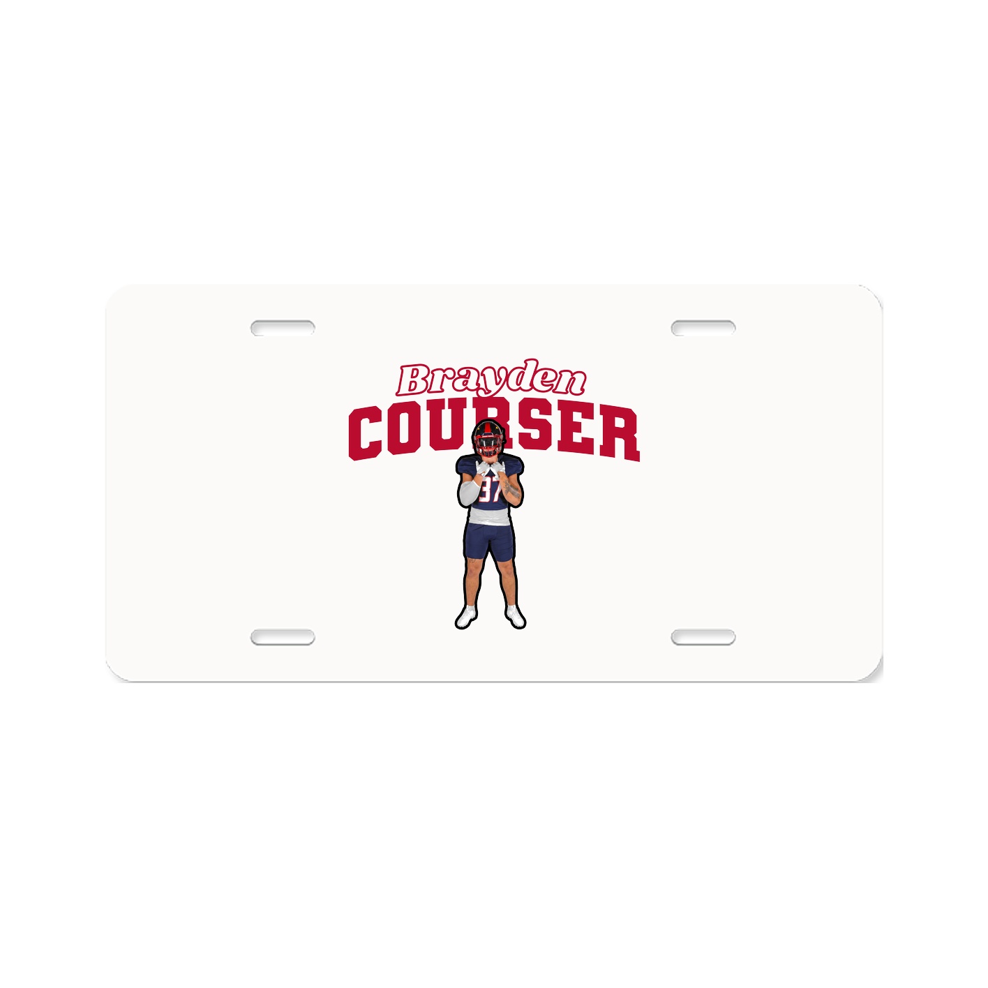 License Plate — Name Arch in Classic