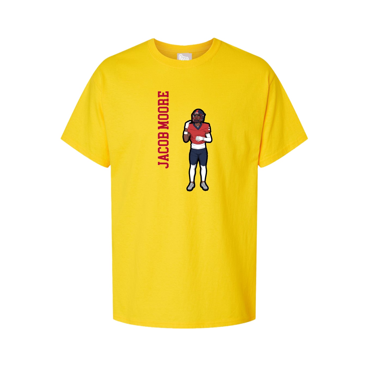 Youth Tee — Name Vertical in Gold