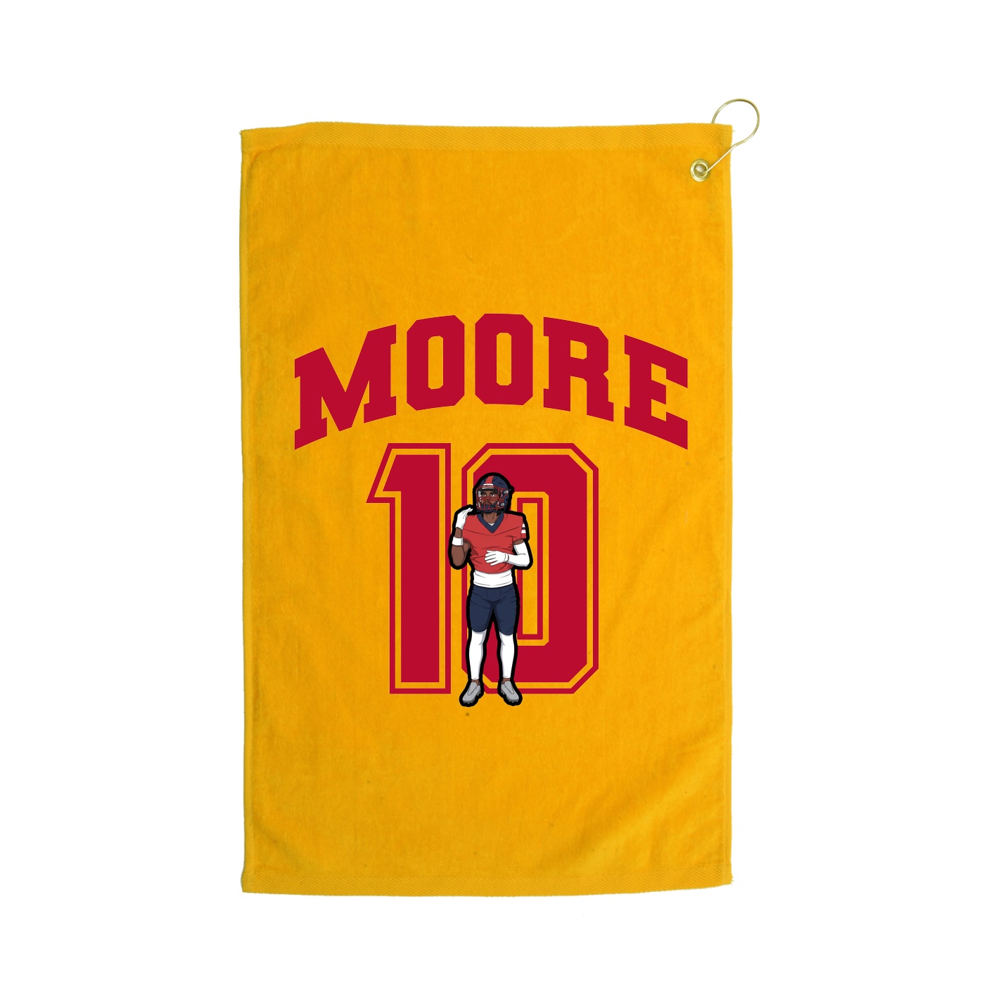 Golf Towel — Number in Gold