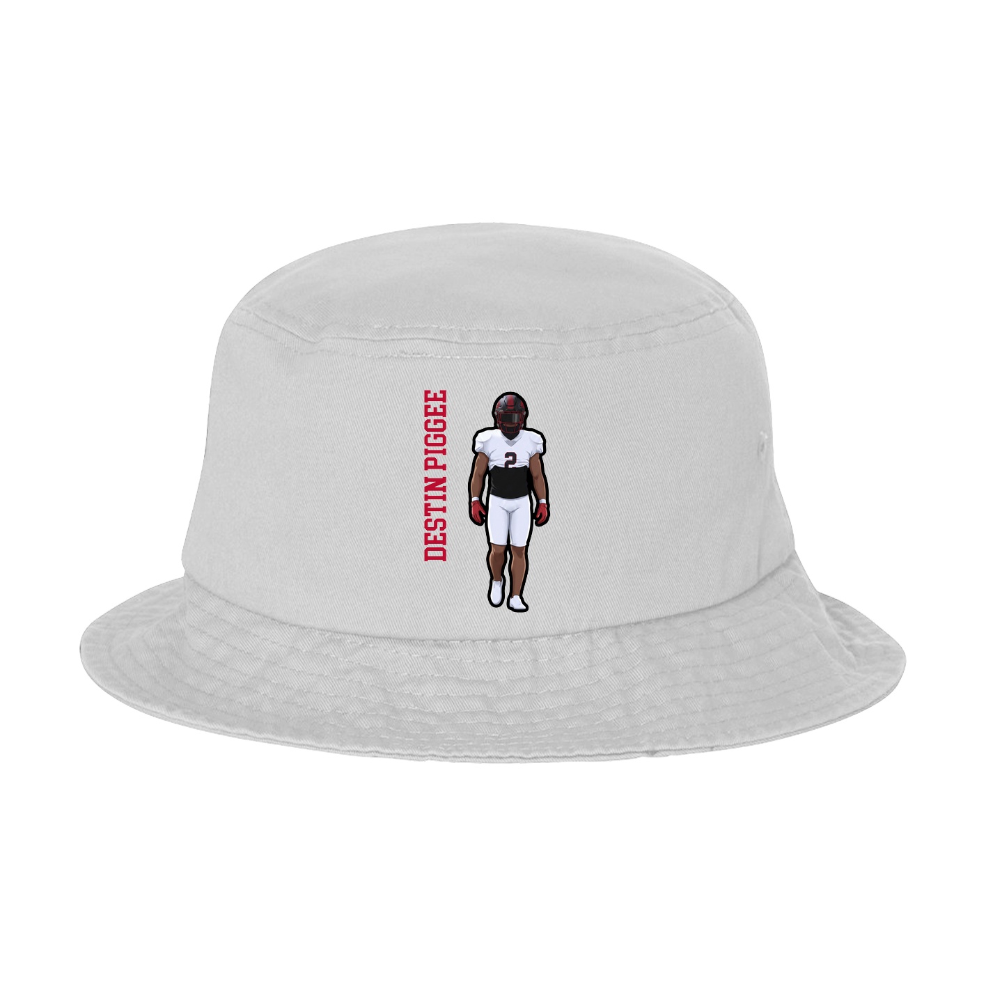 Bucket Cap — Name Vertical in White