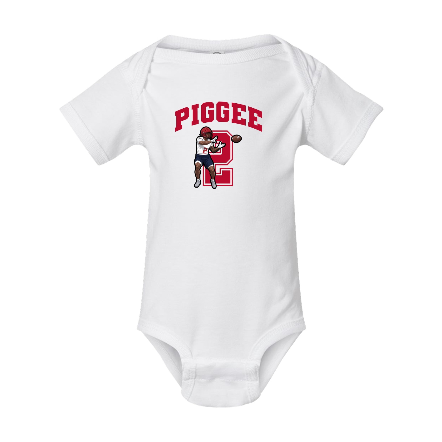 Baby Onesie — Number in White