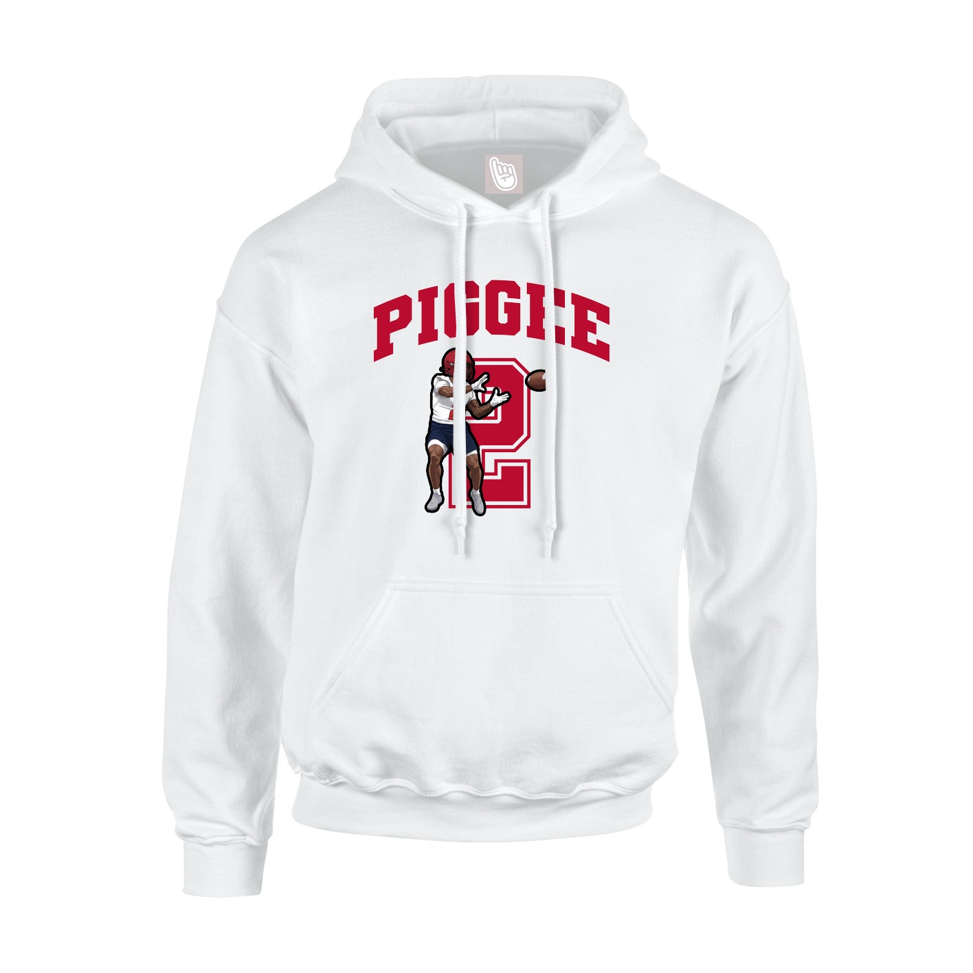 Youth Hoodie — Number in White