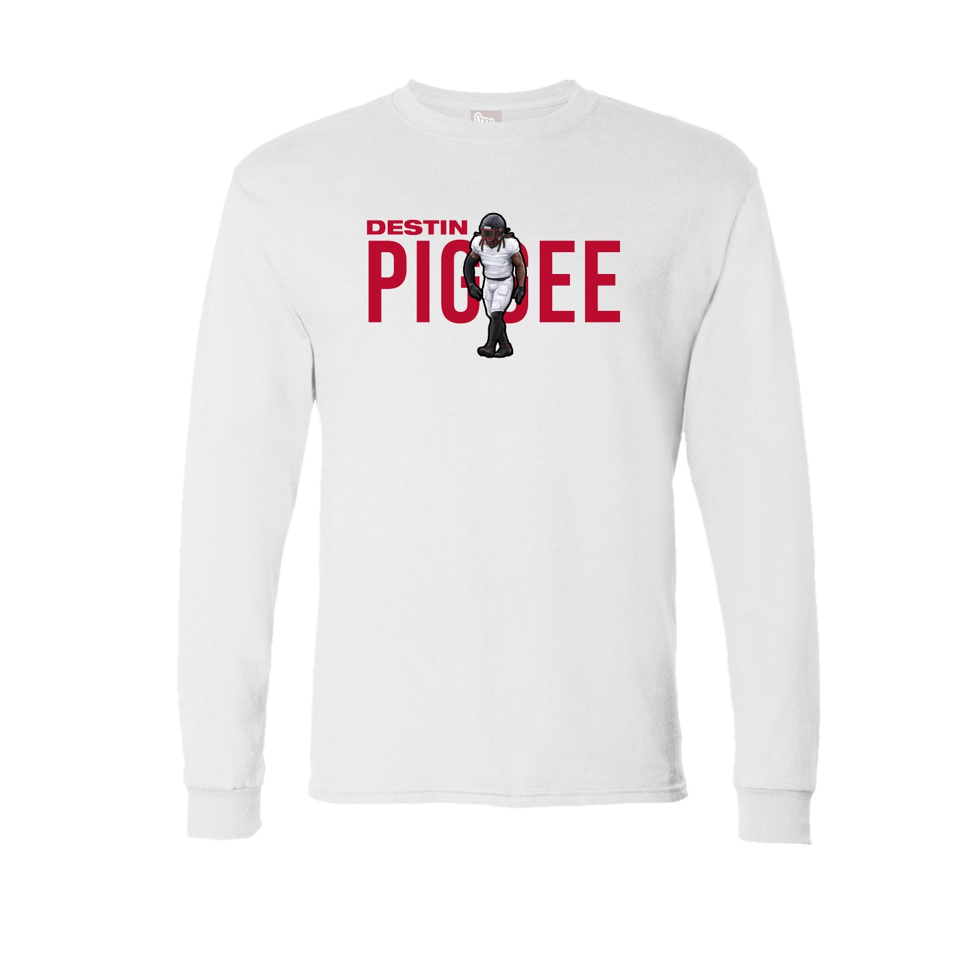 Long Sleeve Tee — Player Name in White