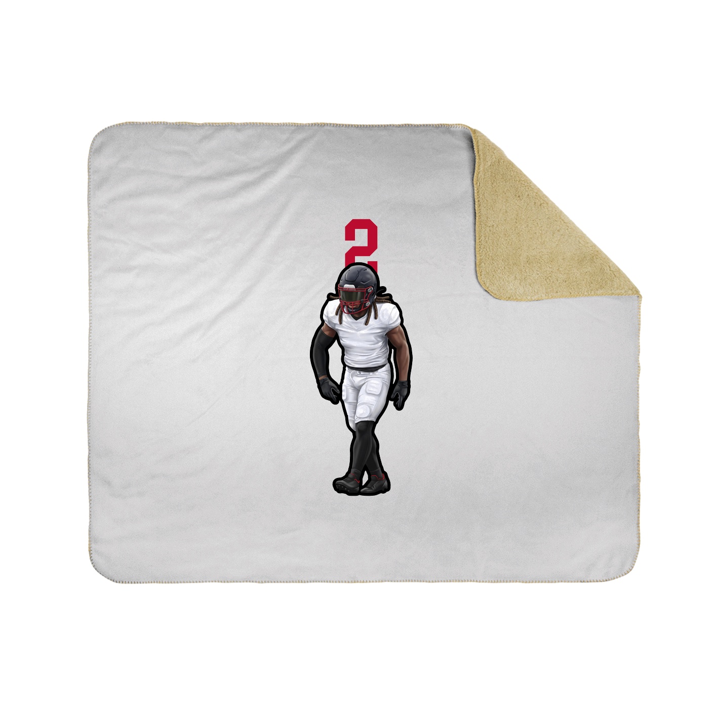 Throw Blanket — Number Top in White