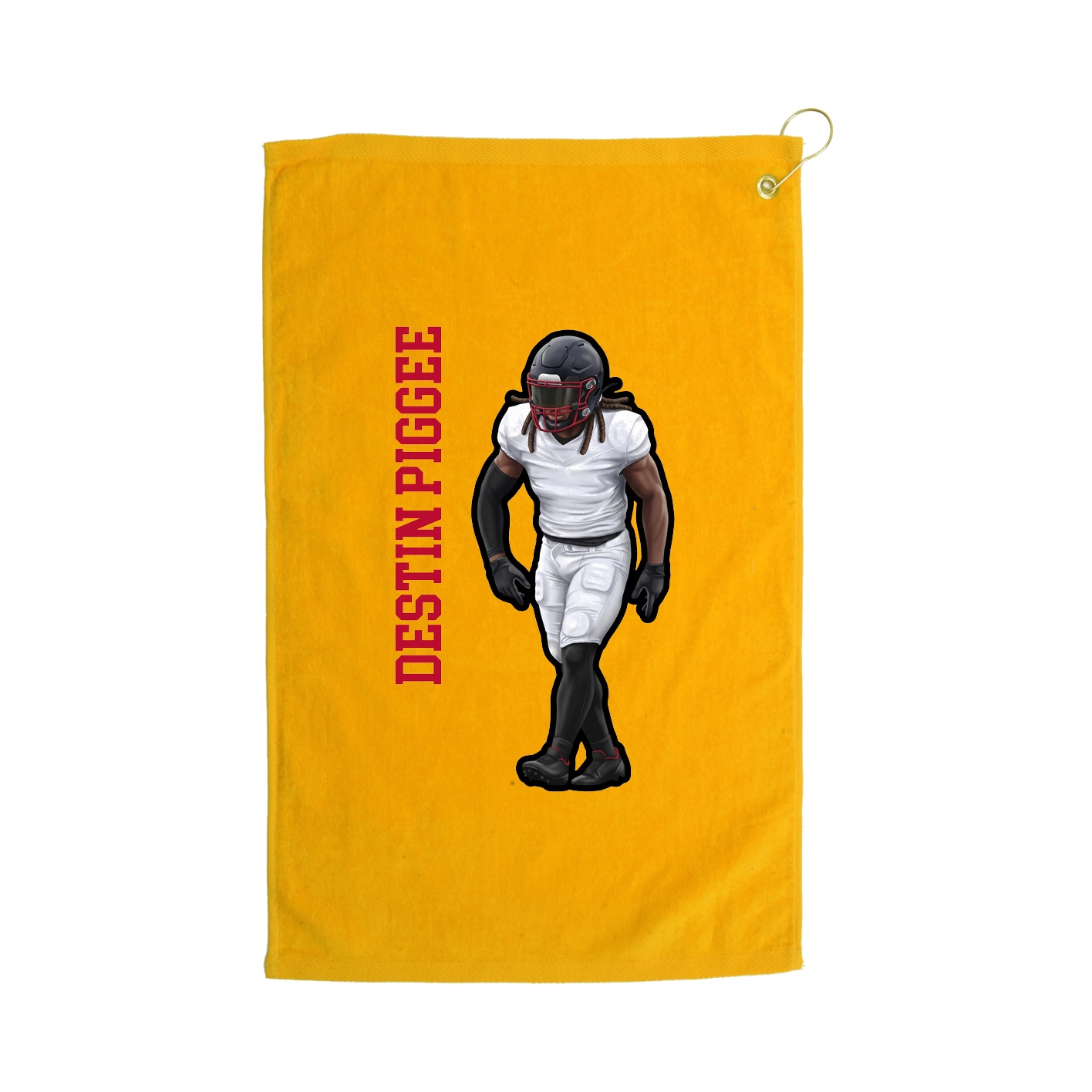 Golf Towel — Name Vertical in Gold