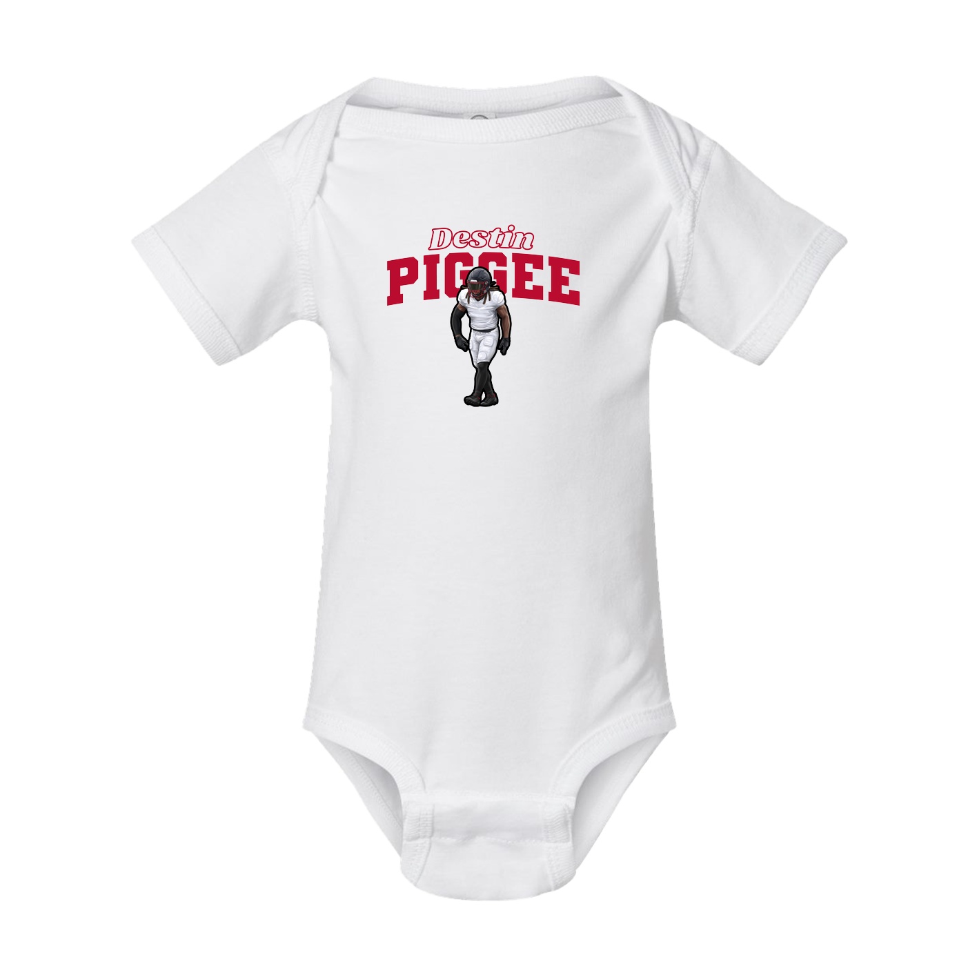 Baby Onesie — Name Arch in White