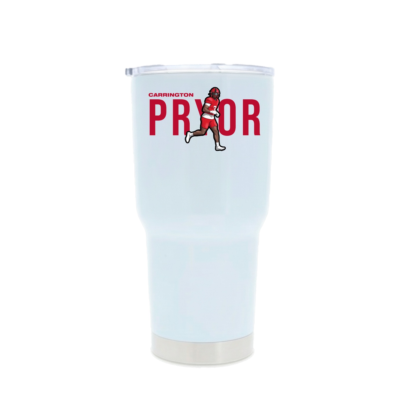 30oz Stainless Steel Tumbler — Player Name in White