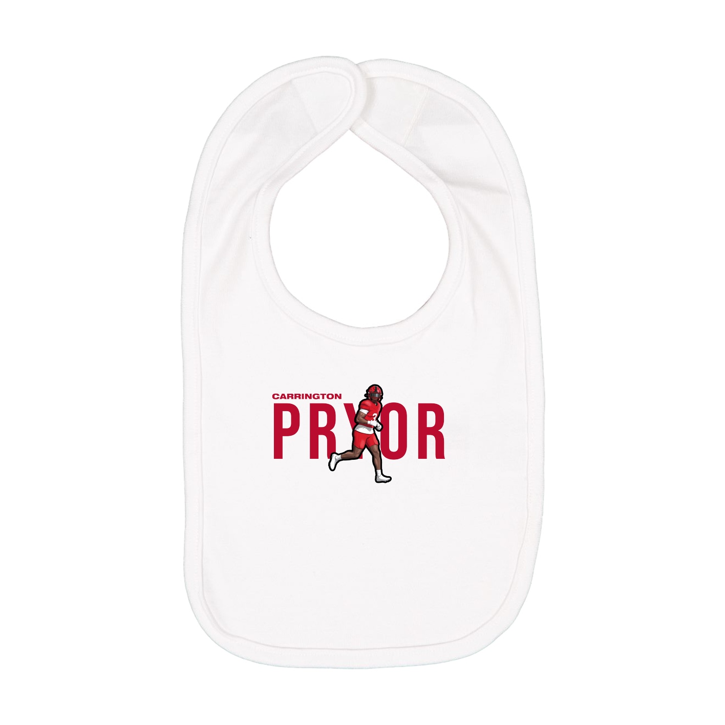 Infant Bib — Player Name in White