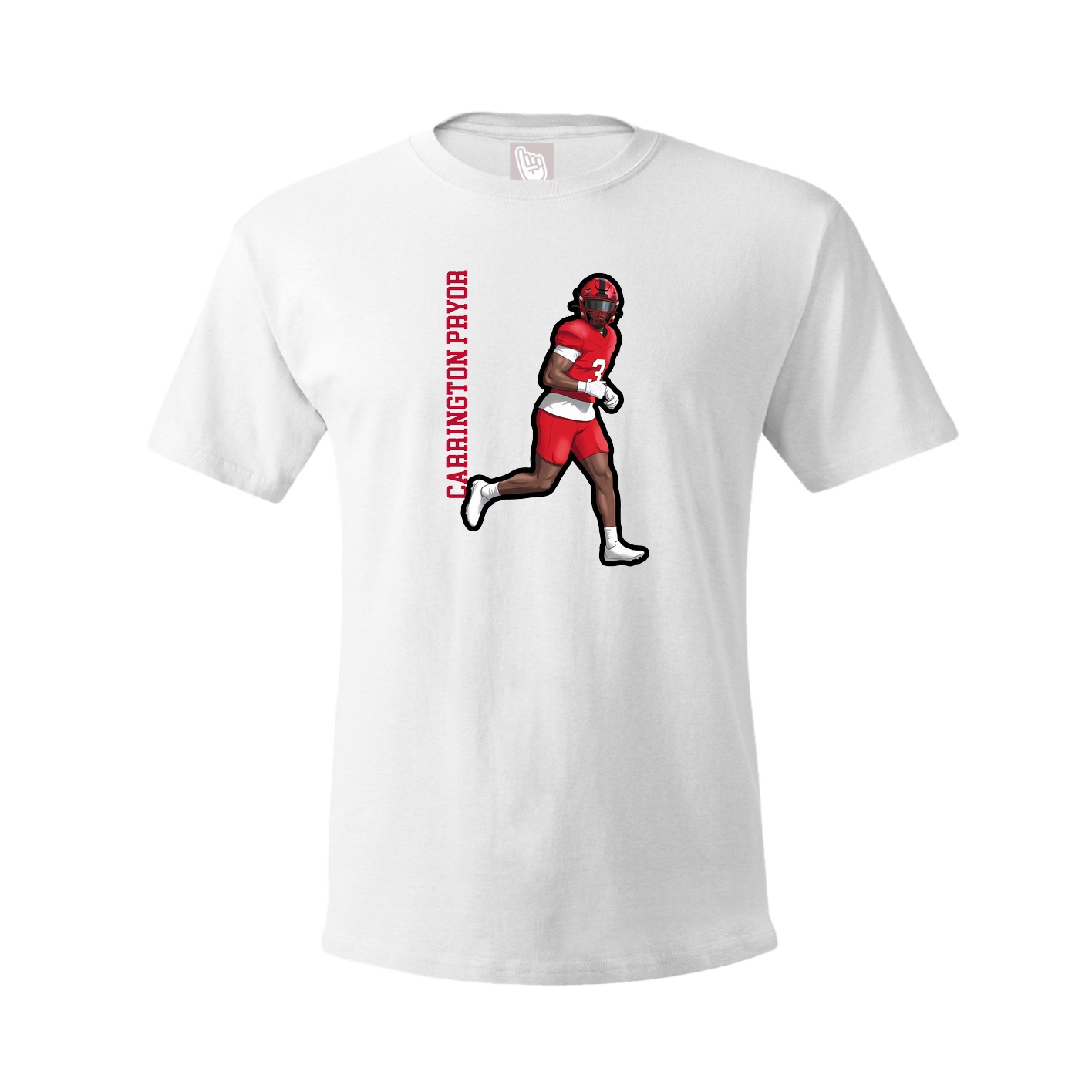 Youth Tee — Name Vertical in White