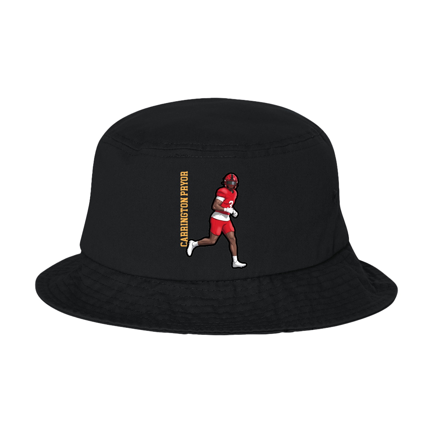 Bucket Cap — Name Vertical in Black