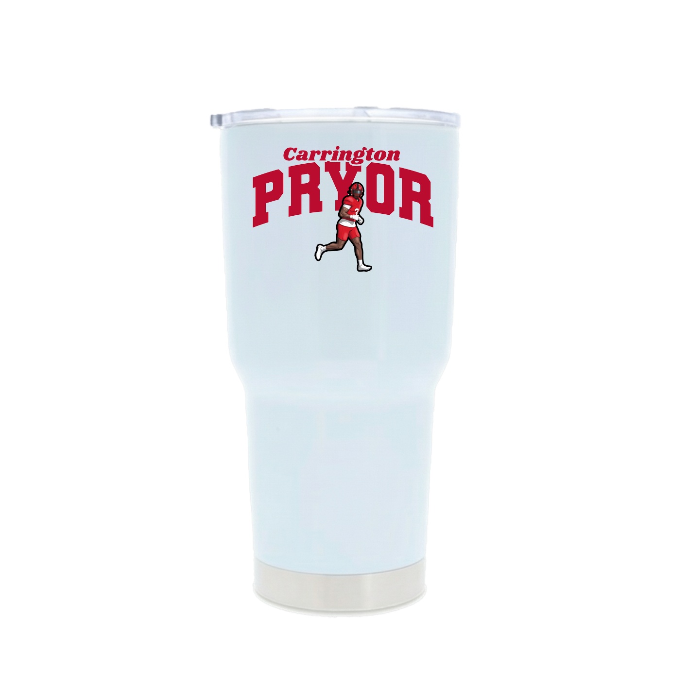 30oz Stainless Steel Tumbler — Signature Arch in White