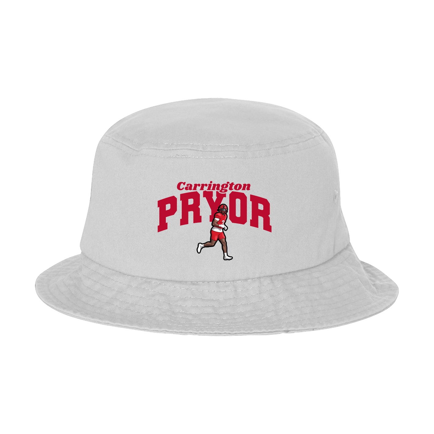 Bucket Cap — Signature Arch in White