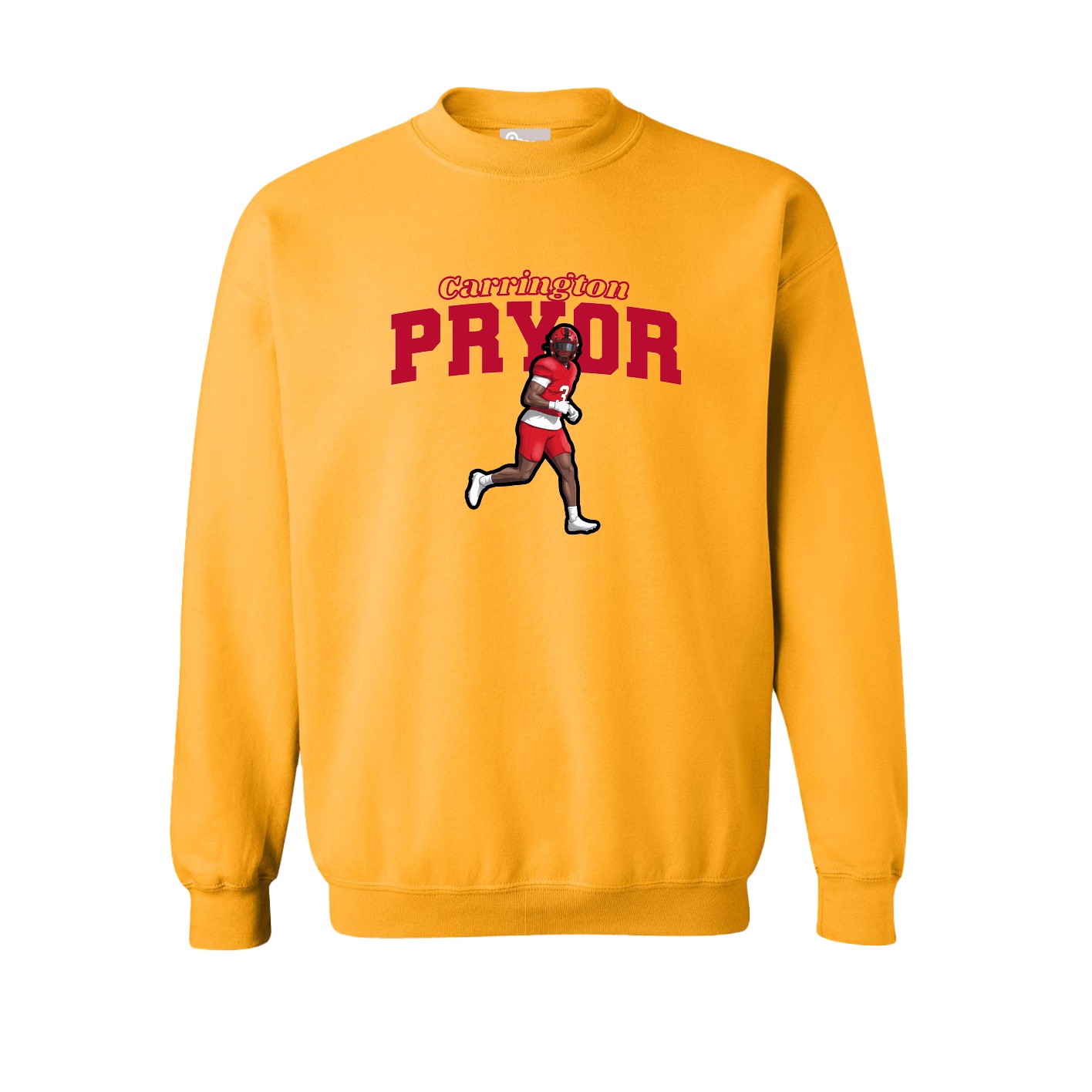 Fleece Crew — Name Arch in Gold