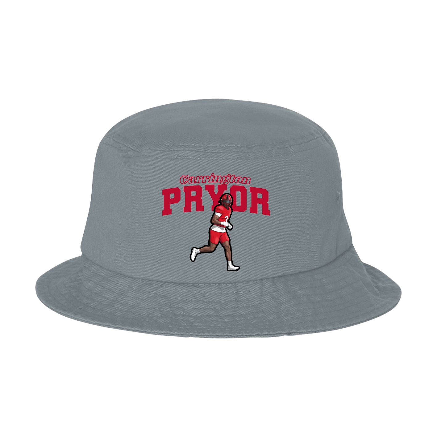 Bucket Cap — Name Arch in Grey