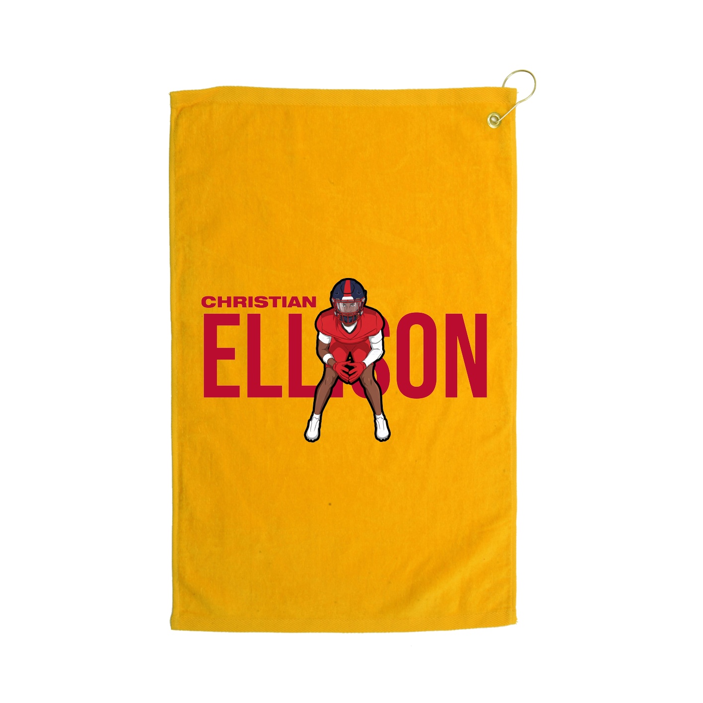 Golf Towel — Player Name in Gold