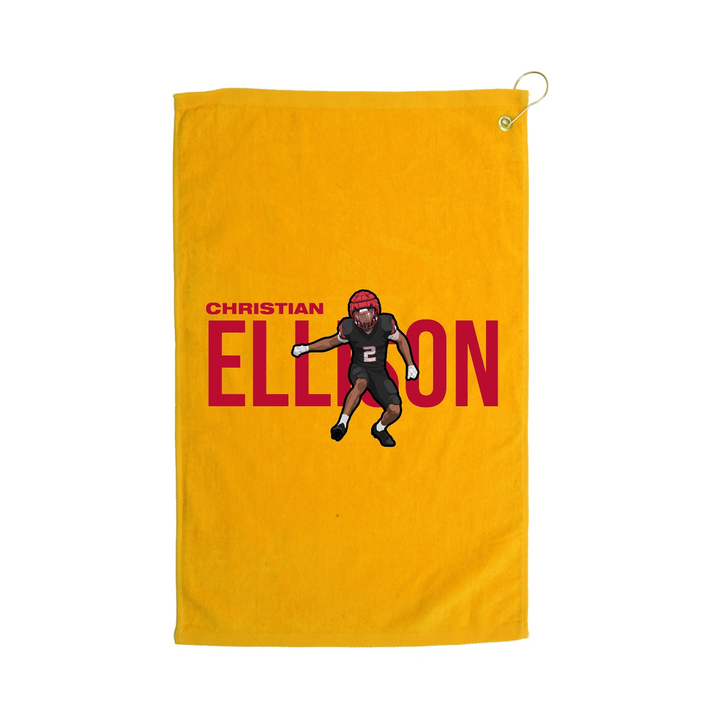 Golf Towel — Player Name in Gold