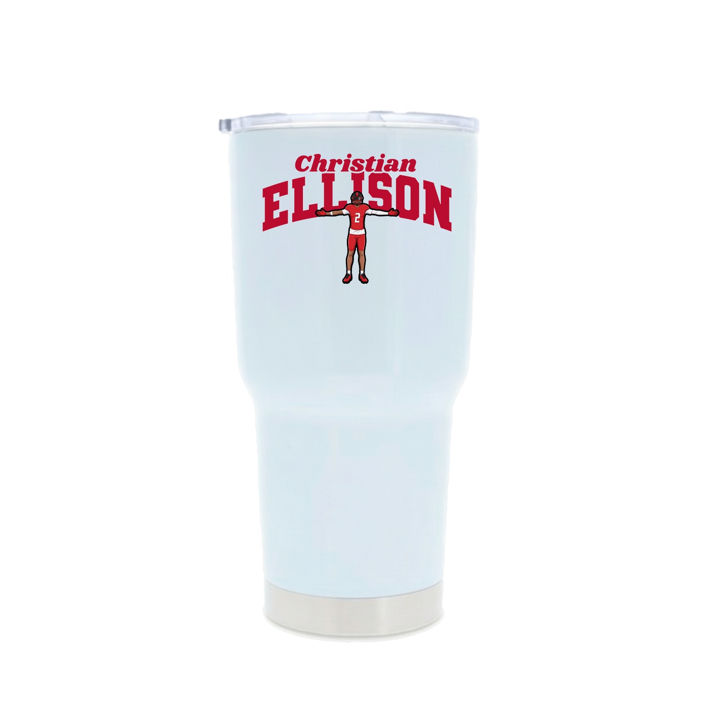 30oz Stainless Steel Tumbler — Signature Arch in White
