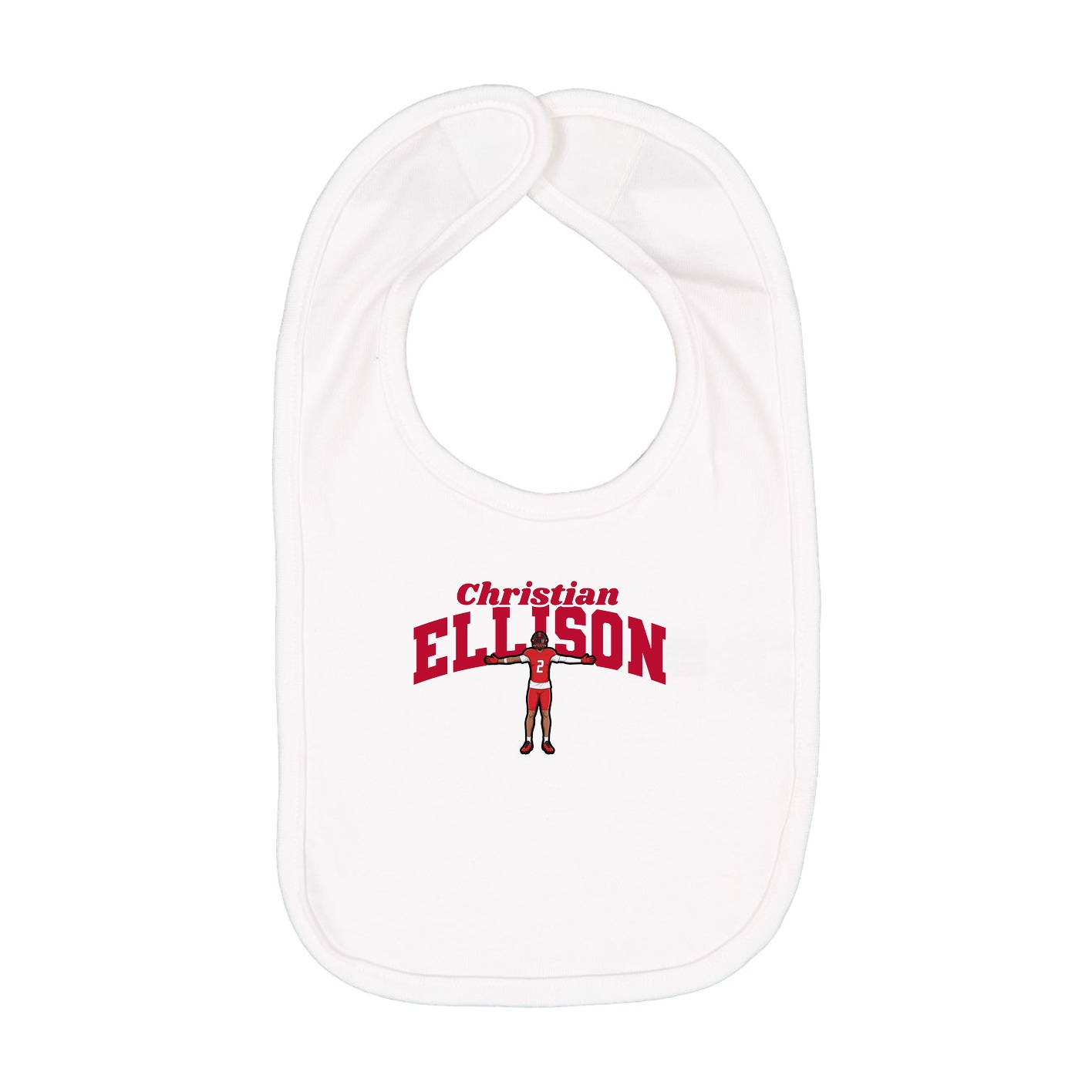 Infant Bib — Signature Arch in White