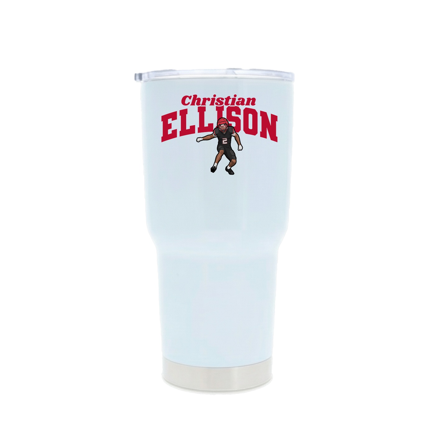 30oz Stainless Steel Tumbler — Signature Arch in White