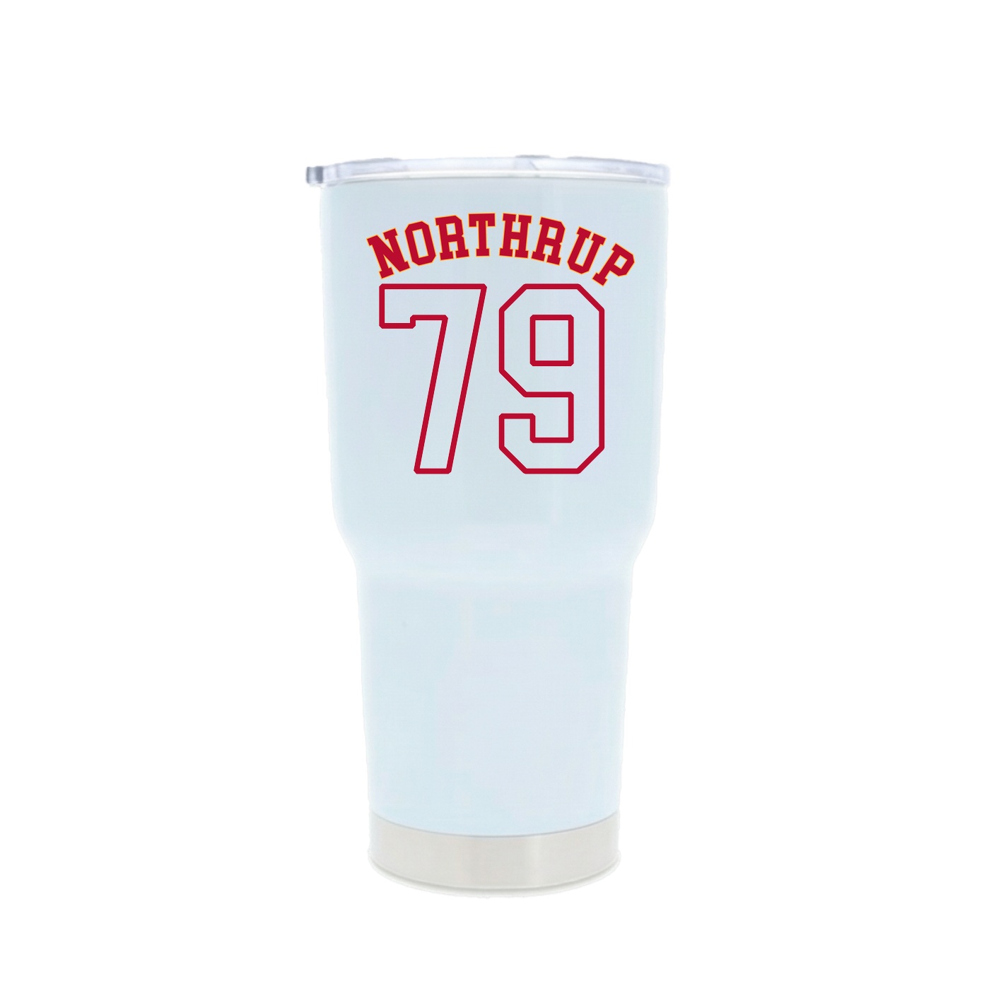 30oz Stainless Steel Tumbler — Shirsey Arch in White