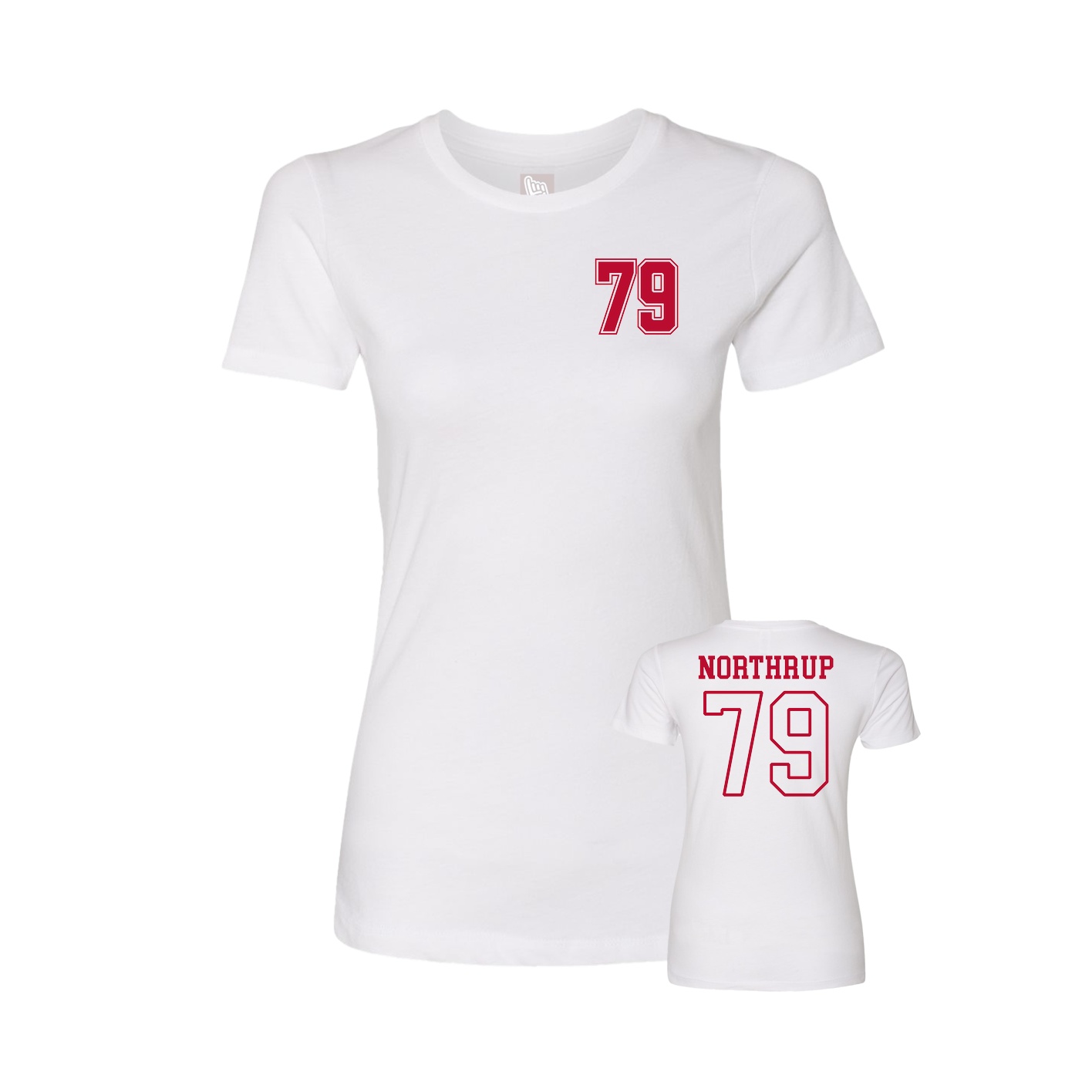 Womens Tee — Chest Back in White