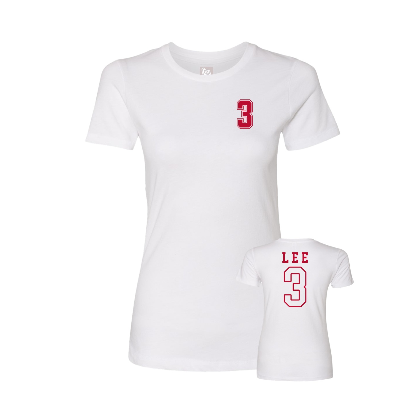 Fitted Women's Tee — Chest Back in White