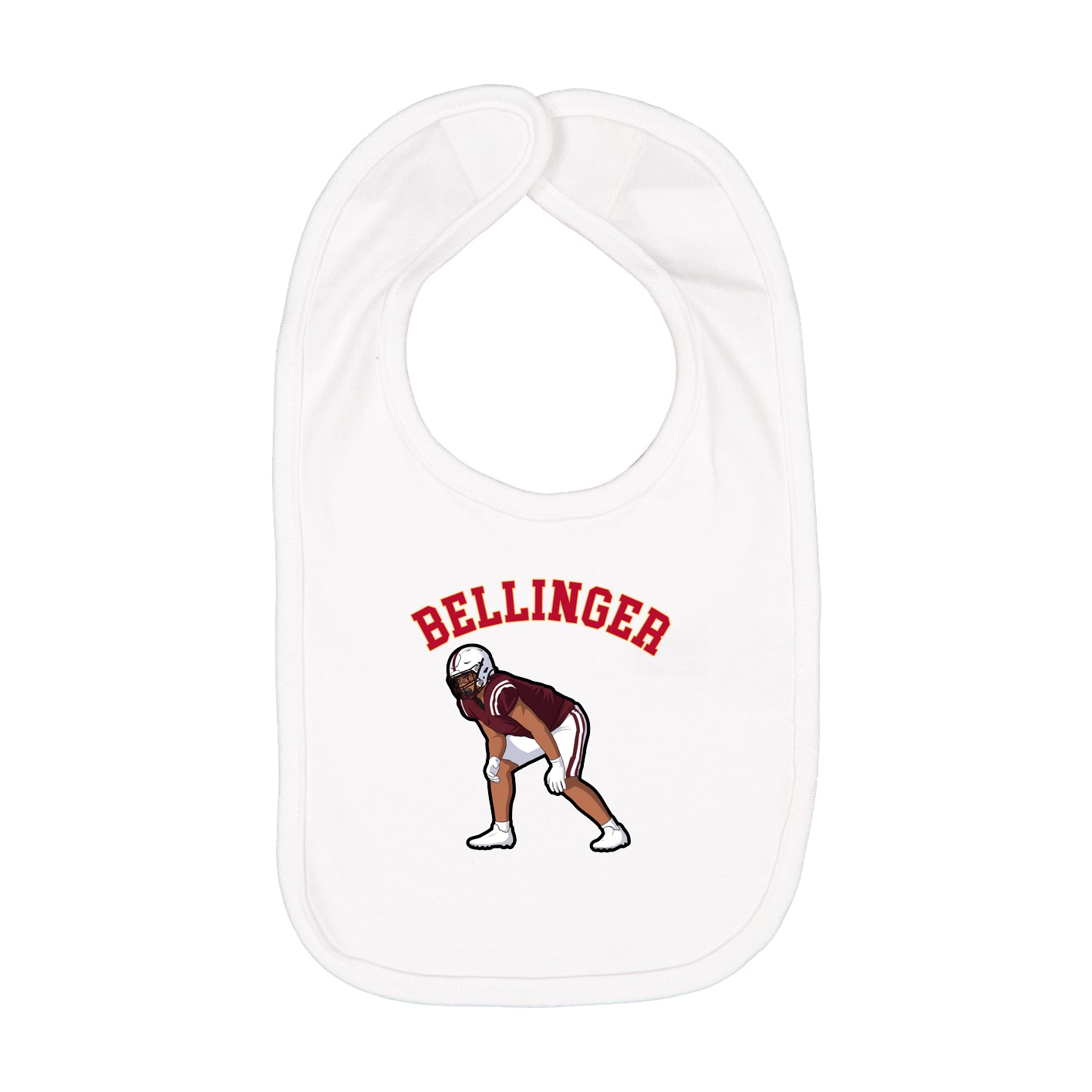 Infant Bib — Shirsey Arch in White