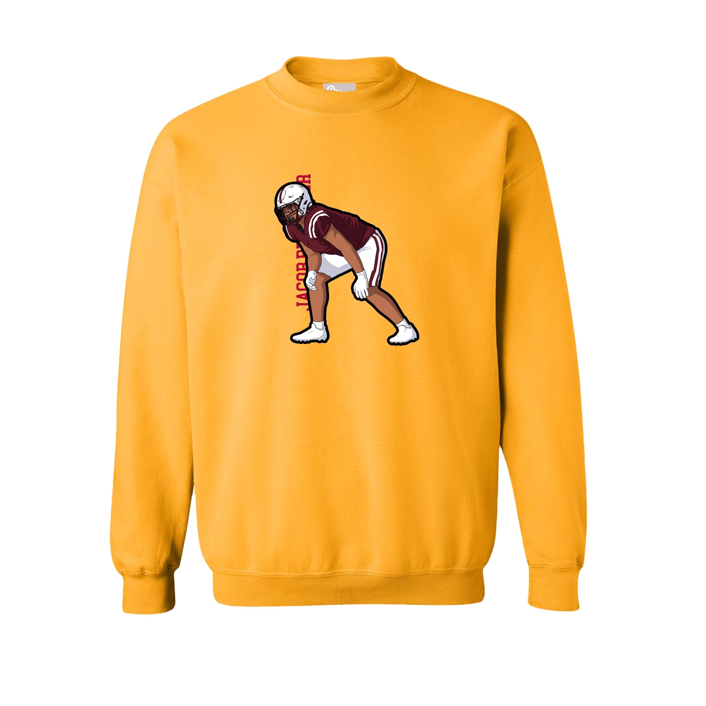 Fleece Crew — Name Vertical in Gold