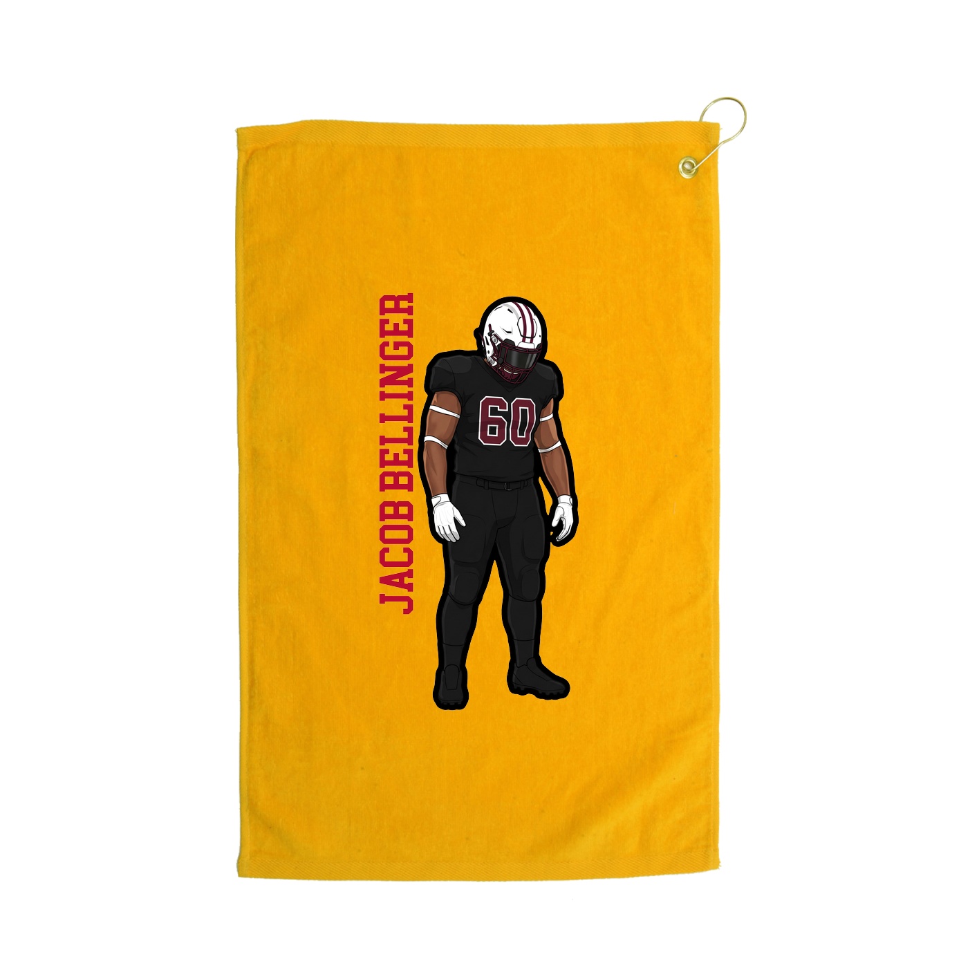 Golf Towel — Name Vertical in Gold