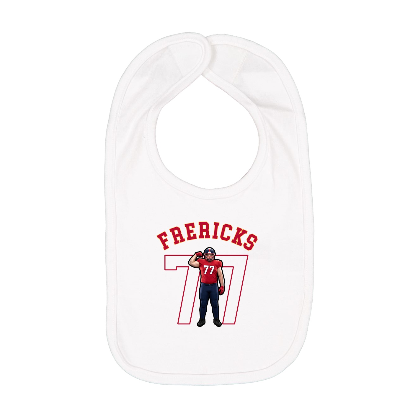 Infant Bib — Shirsey Arch in White