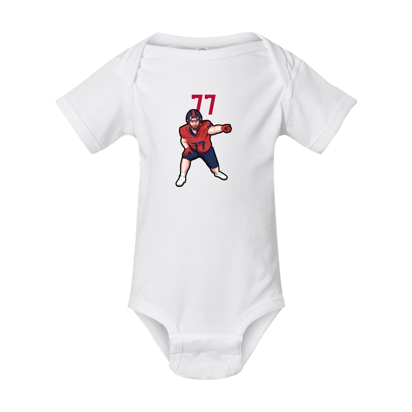 Baby Onesie — Number Top in White