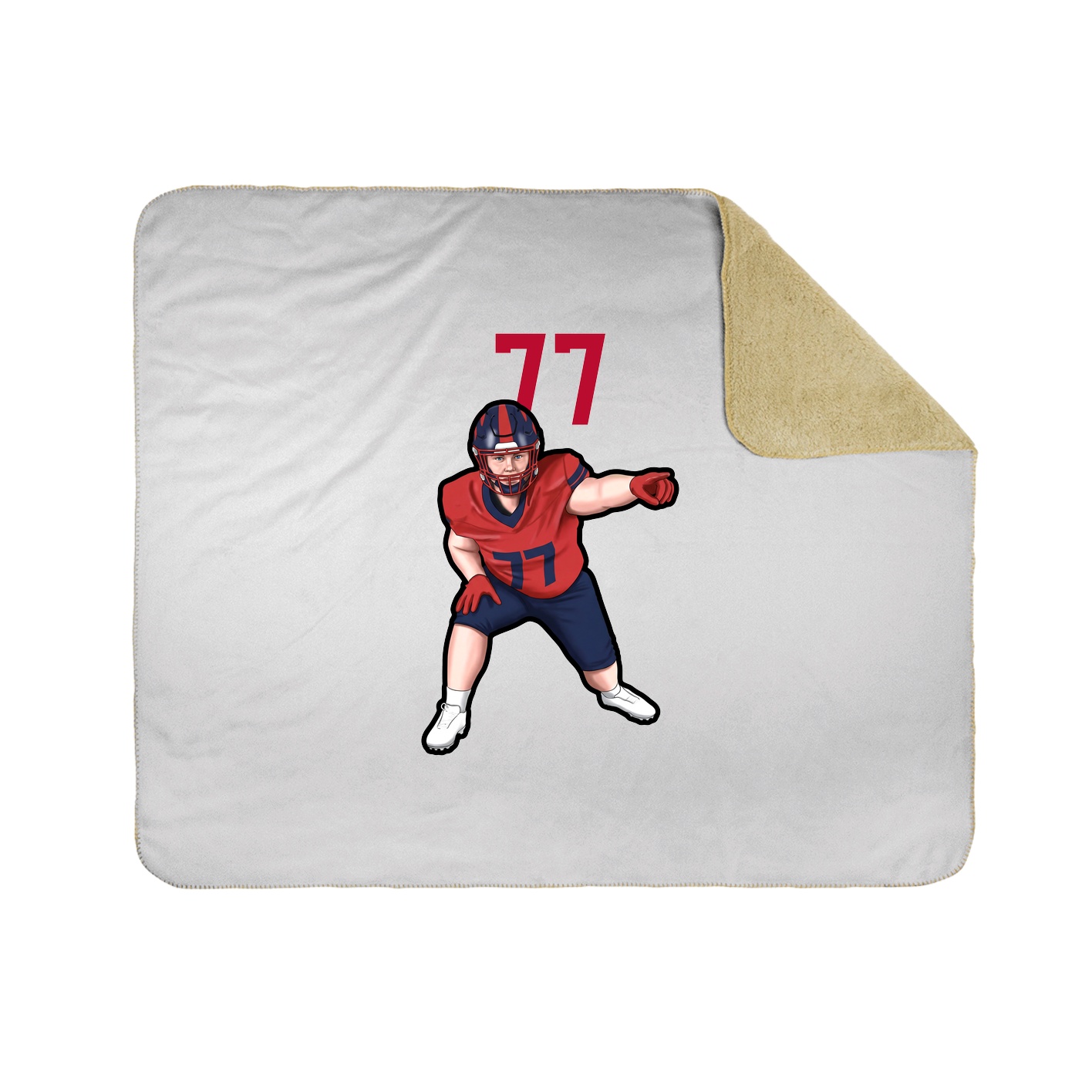 Throw Blanket — Number Top in White