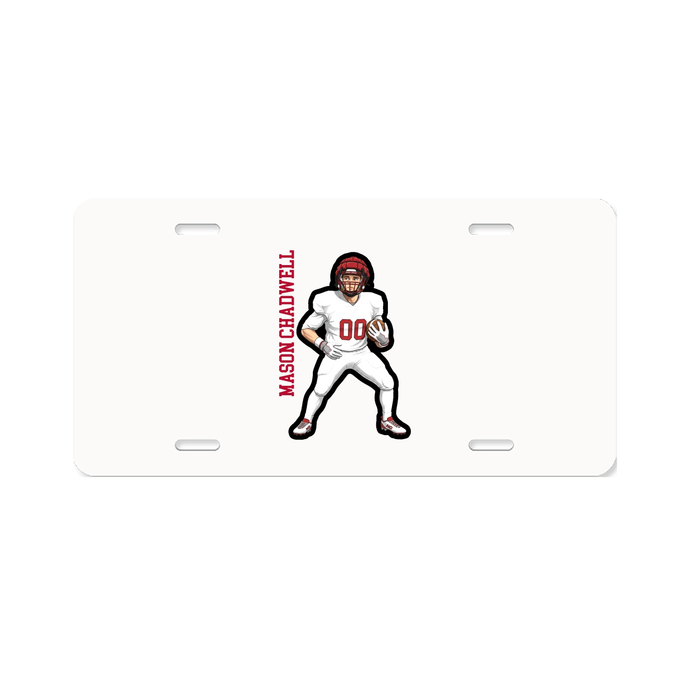 License Plate — Name Vertical in Classic