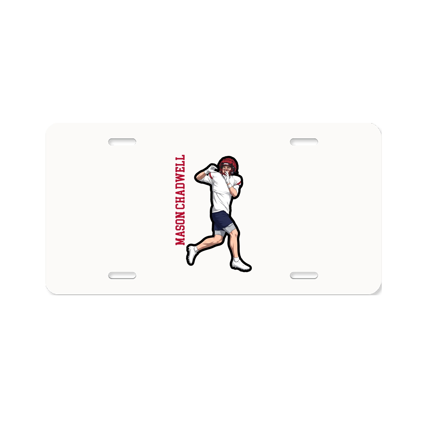 License Plate — Name Vertical in Classic