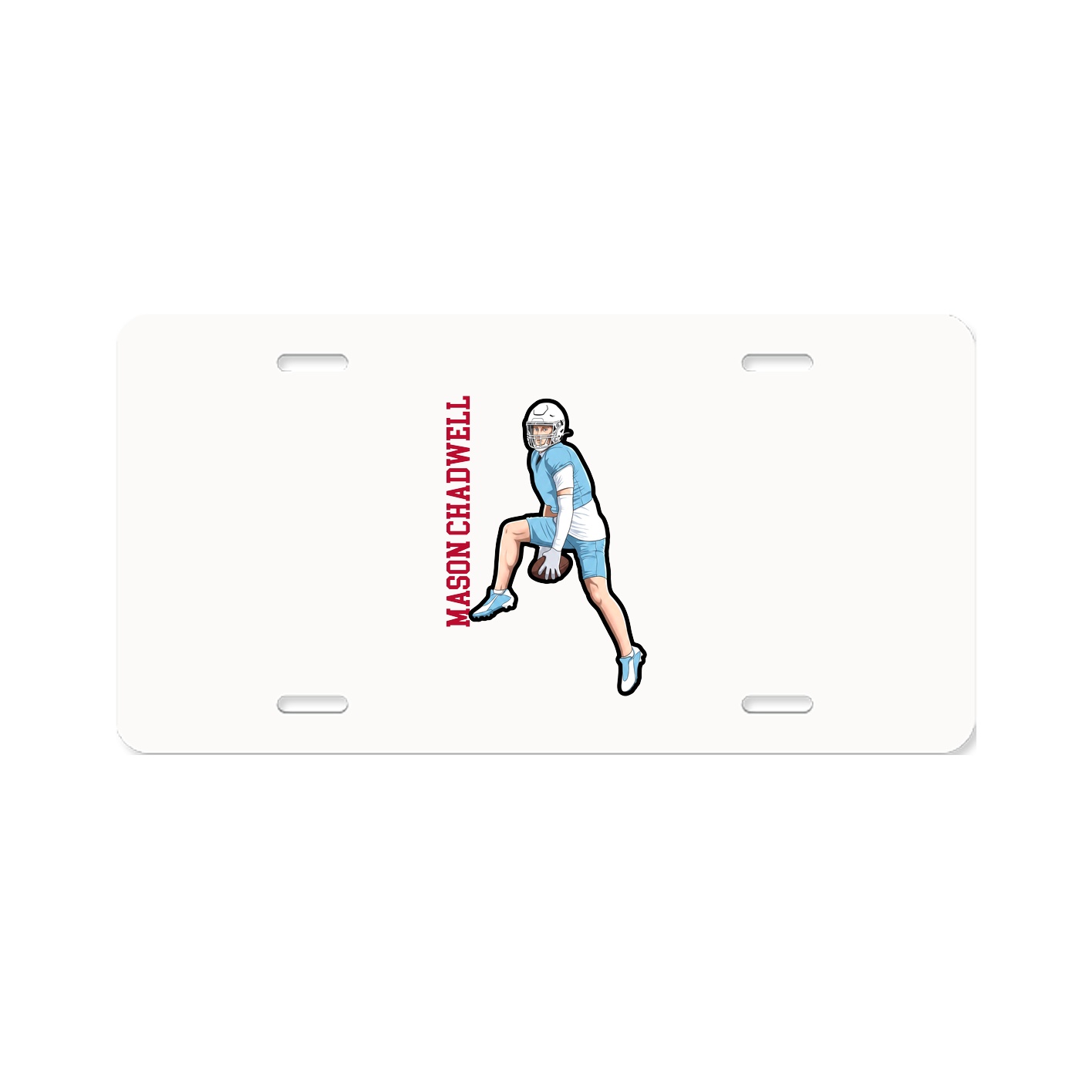 License Plate — Name Vertical in Classic