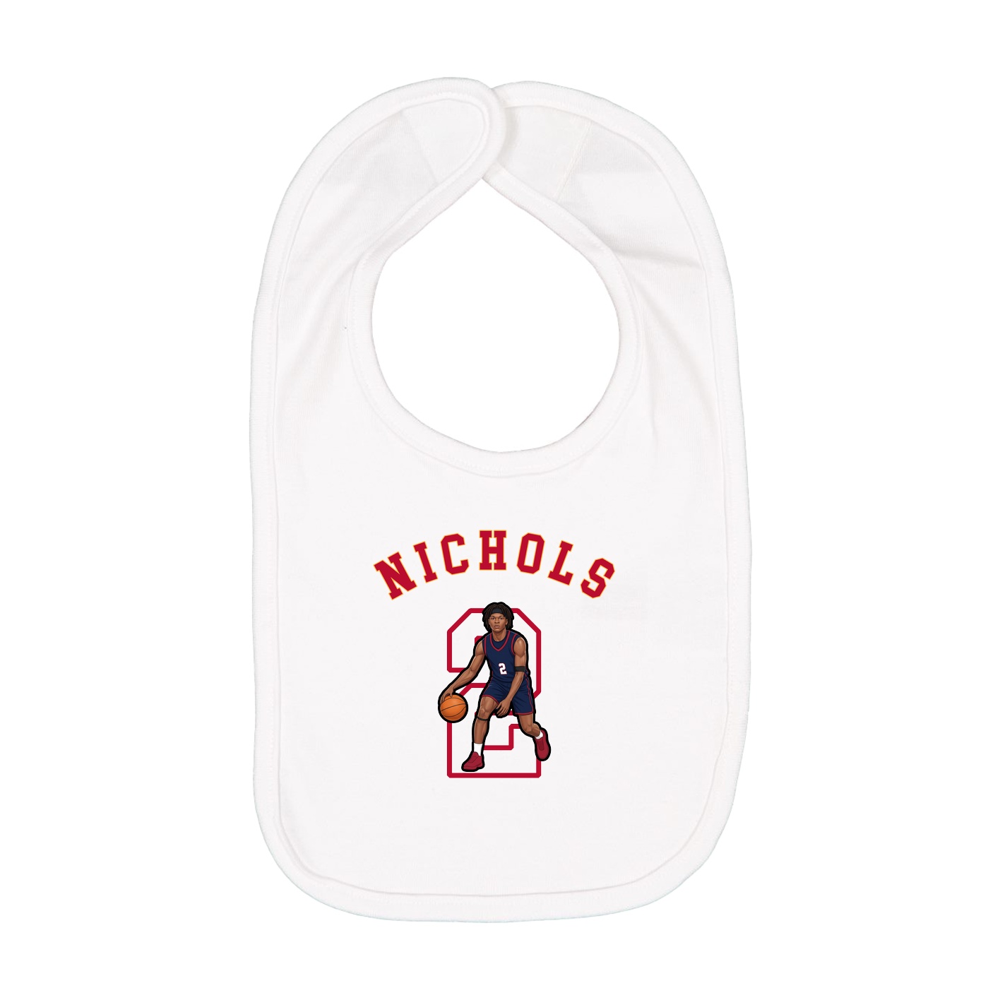 Infant Bib — Shirsey Arch in White