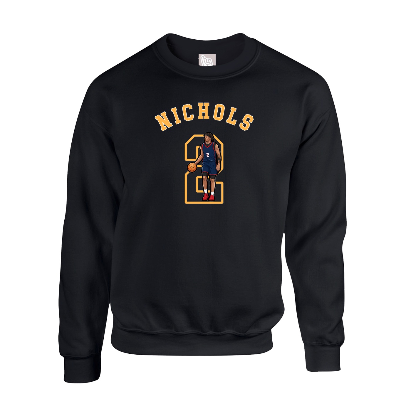 Fleece Crew — Shirsey Arch in Black