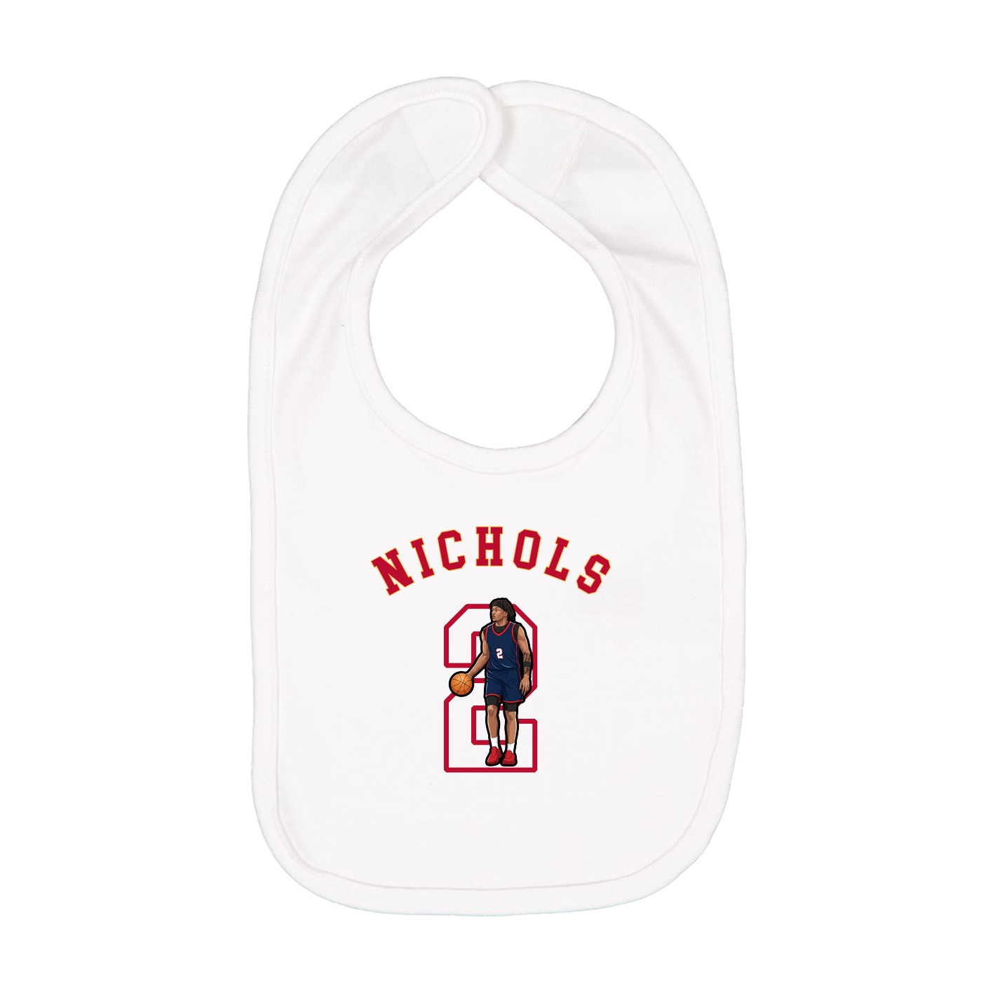 Infant Bib — Shirsey Arch in White