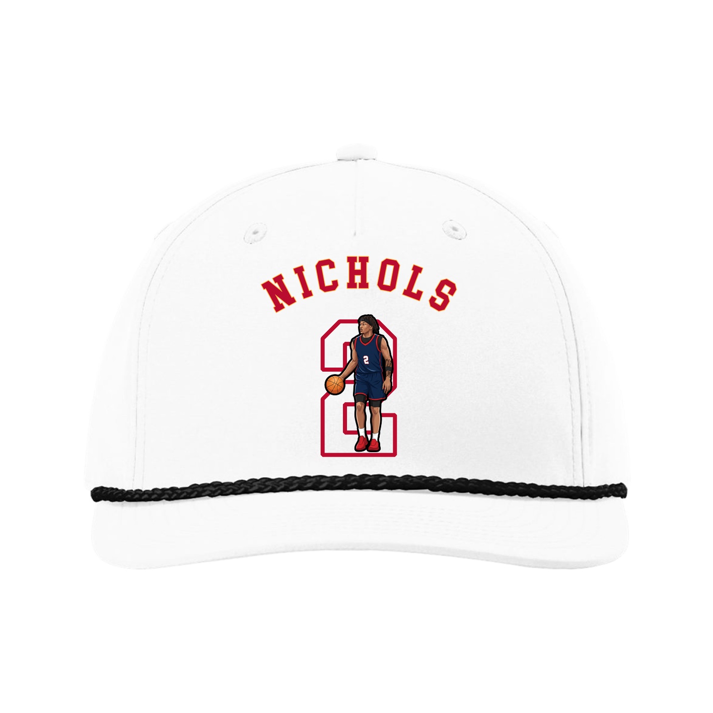 Five-Panel Classic Rope Cap — Shirsey Arch in White