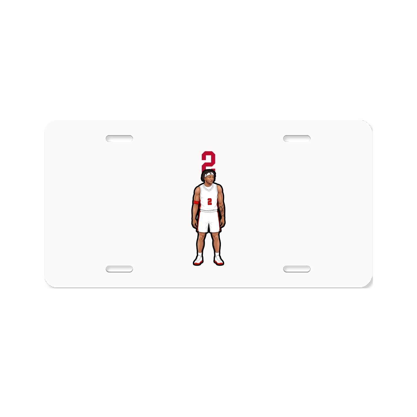 License Plate — Number Top in Classic