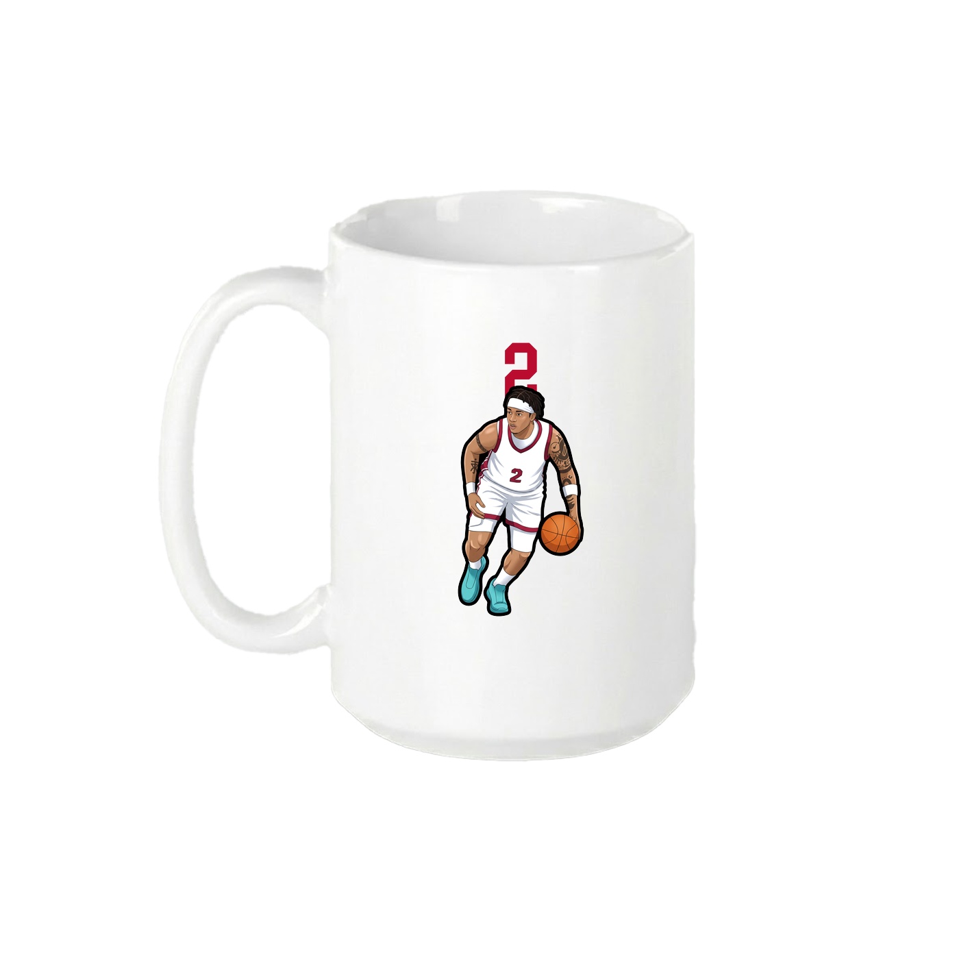 15oz Coffee Mug — Number Top in White