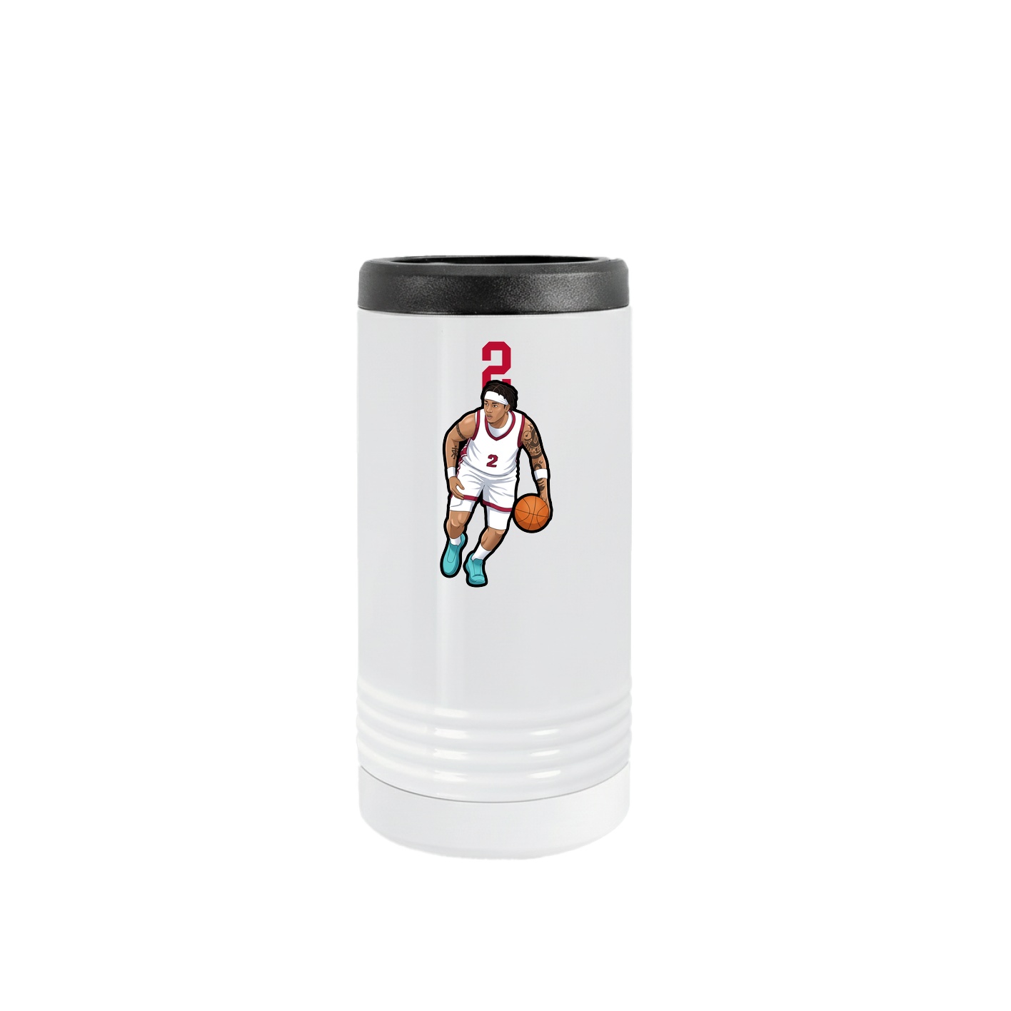 Slim Beverage Holder — Number Top in White
