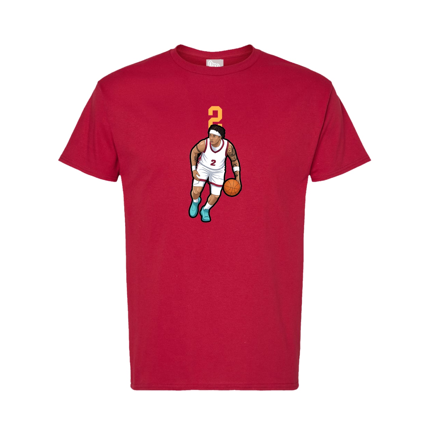 Tee — Number Top in Crimson