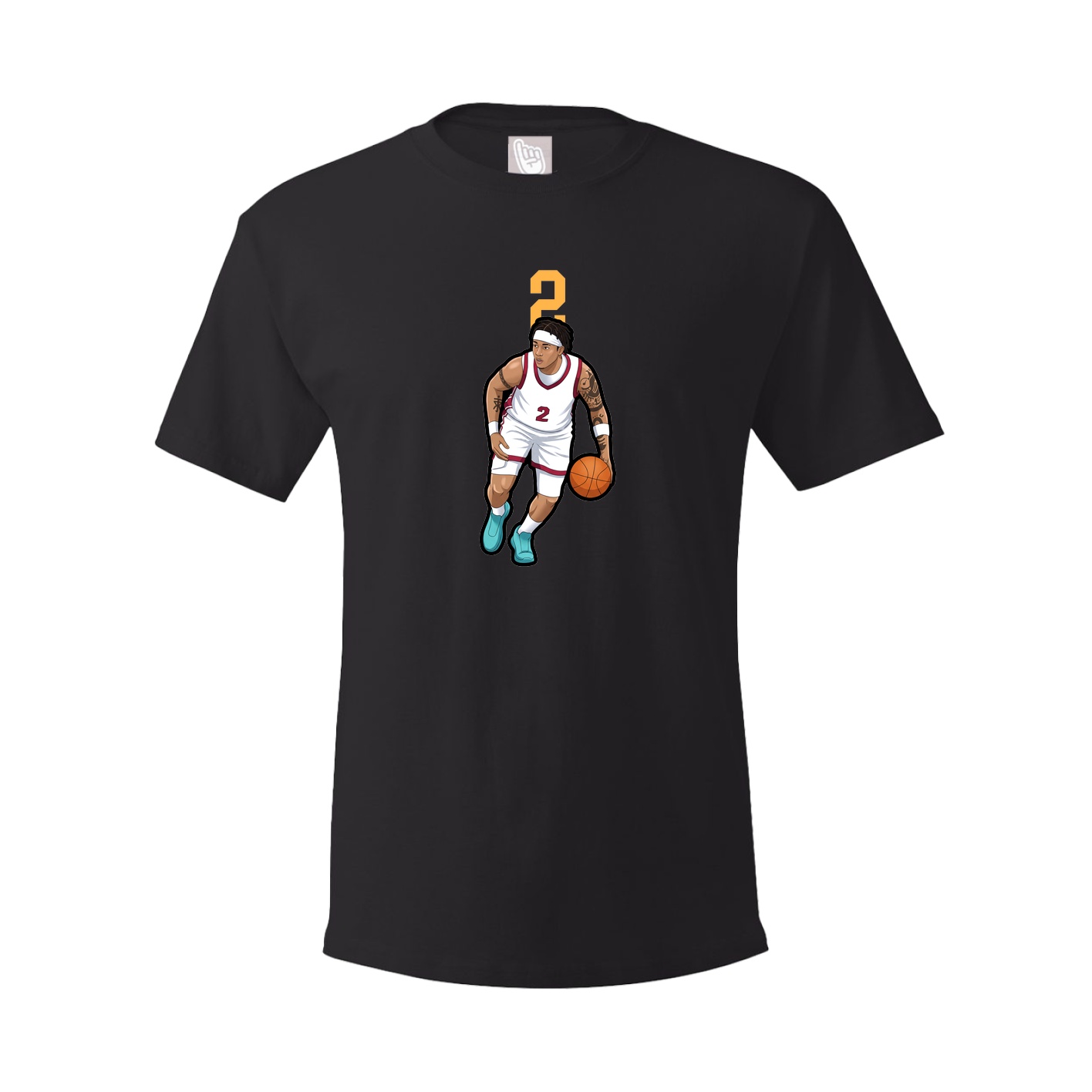 Youth Tee — Number Top in Black